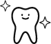 ピカピカの歯のアイコン